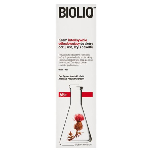 Bioliq 65 +, krem intensywnie odbudowujący do skóry oczu, ust, szyi i dekoltu, 30 ml