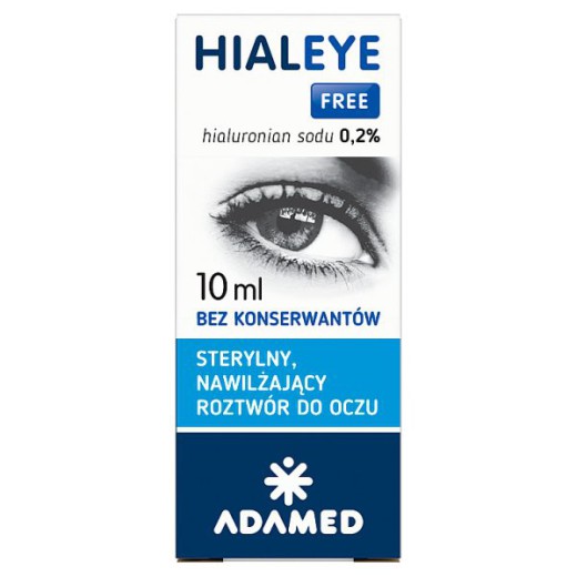 Hialeye, Free 0,2%, nawilżające krople do oczu, 10ml