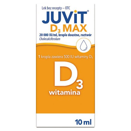 Juvit D3 Max 20000 IU/ ml, krople doustne, roztwór, 10 ml