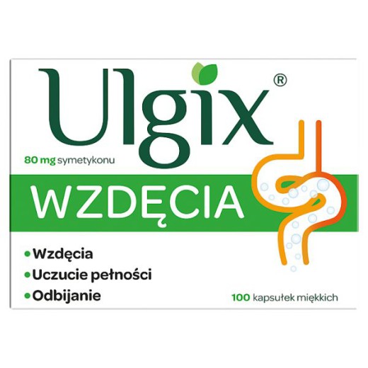 Ulgix Wzdęcia 80mg, 100 kapsułek