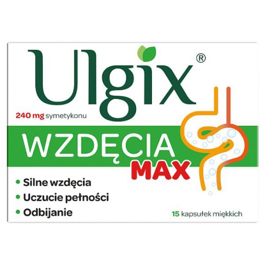 Ulgix Wzdęcia Max 240 mg, 15 kapsułek miękkich