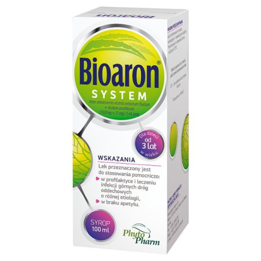 Bioaron System (1920 mg + 51 mg)/ 5 ml, syrop dla dzieci od 3 lat i dorosłych, 100 ml