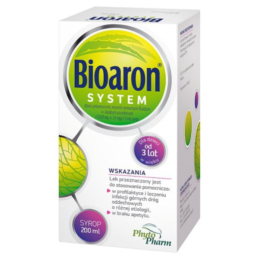 Bioaron System (1920 mg + 51 mg)/ 5 ml, syrop dla dzieci od 3 lat i dorosłych, 200 ml