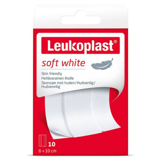 Leukoplast Soft White, plastry z opatrunkiem, 6 cm x 10 cm, 10 sztuk