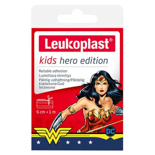 Leukoplast Kids Hero Edition, plaster z opatrunkiem, 6 cm x 1 m, 1 sztuka