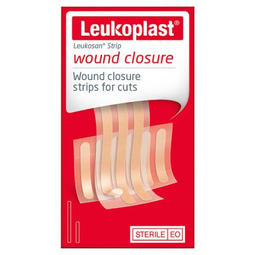 Leukoplast Strip, sterylne paski do zamykania ran, 9 sztuk