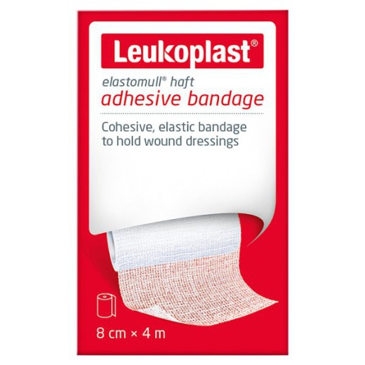 Leukoplast Elsatomull Haft, elastyczny bandaż, samoprzylepny, 8 cm x 4 m, 1 sztuka