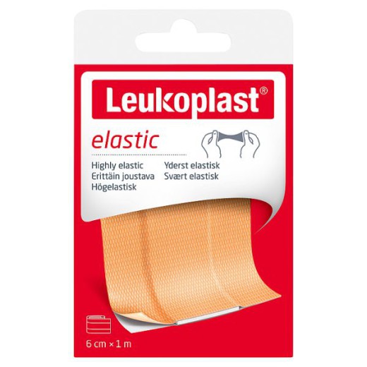 Leukoplast Elastic, plaster z opatrunkiem, 6cm x 1m, 1 sztuka