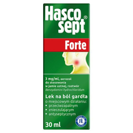 Hascosept Forte 3mg/ml, aerozol, 30ml