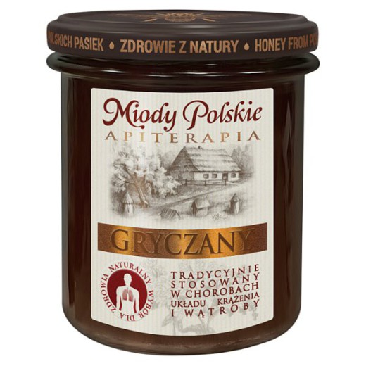 Miód gryczany, naturalny, Miody Polskie, 400 g