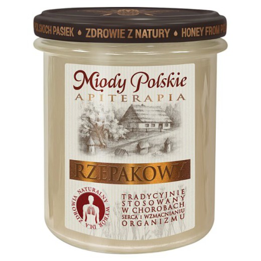 Miód rzepakowy, naturalny, Miody Polskie, 400 g
