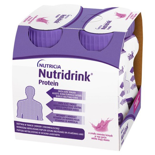 Nutridrink Protein o smaku owoców leśnych, 4 x 125 ml