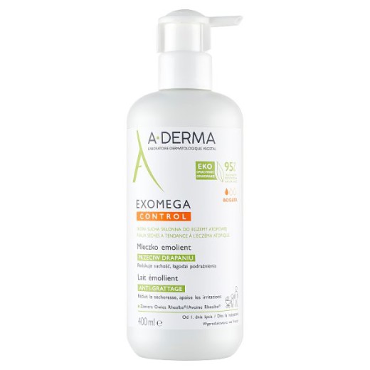 A-Derma Exomega Control, Mleczko emolient do ciała, 400ml