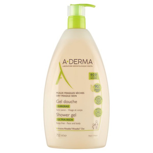 A-Derma, żel pod prysznic ultra bogaty, 750 ml