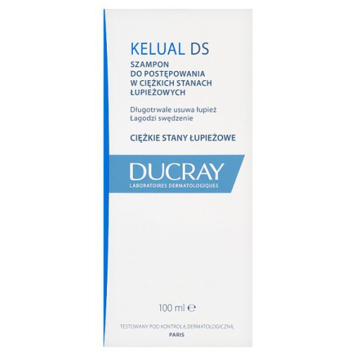 Ducray Kelual DS, szampon przeciwłupieżowy, ciężkie stany łupieżowe, 100 ml