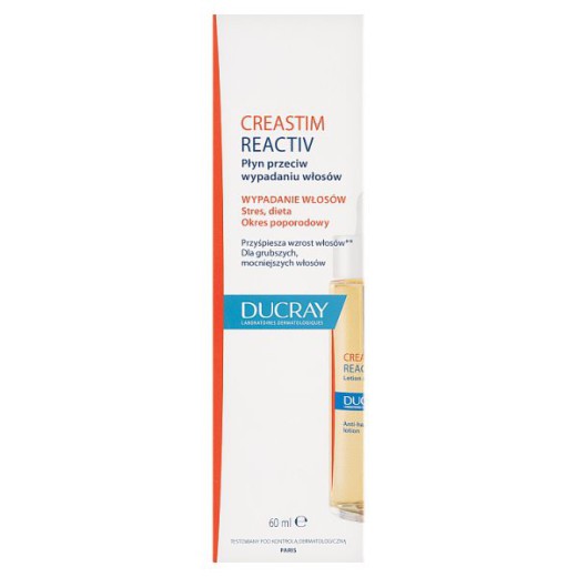 Ducray Creastim Reactiv, płyn przeciwko wypadaniu włosów, 60 ml