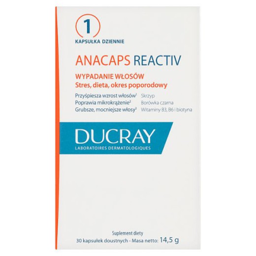 Ducray Anacaps Reactiv, 30 kapsułek