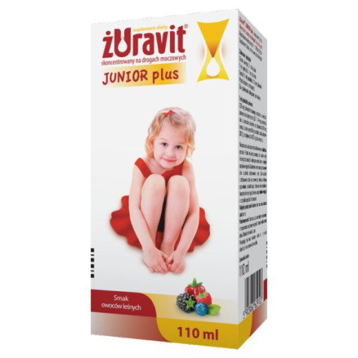 Żuravit Junior Plus, syrop, dla dzieci powyżej 3 roku, smak owoców leśnych, 100 ml