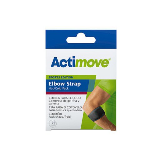 Actimove Sports Edition Elbow Strap, opaska na łokieć z kompresem żelowym, regulowana, rozmiar uniwersalny, 1 sztuka