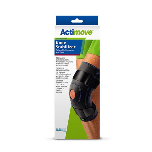 Actimove Sports Edition Knee Stabilizer, orteza stawu kolanowego z regulowaną pelotą, rozmiar L, 1 sztuka