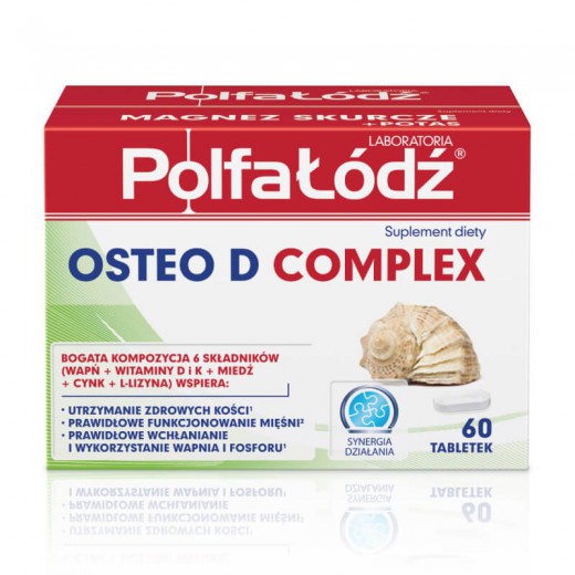 Calcium Osteo D Complex, Polfa Łódź, 60 tabletek
