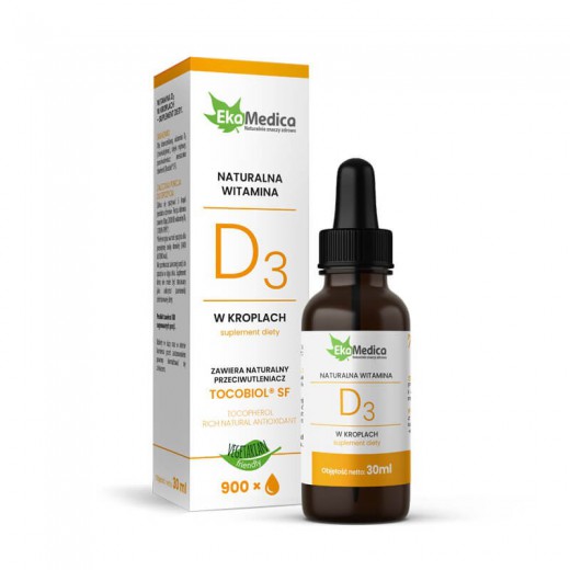 Witamina D3, krople, EkaMedica, 30 ml