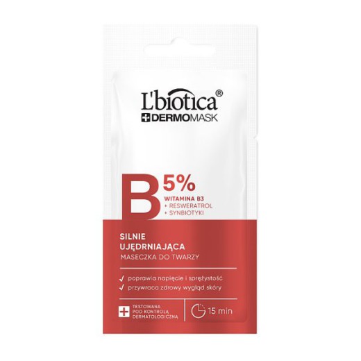 L'Biotica Dermomask, maseczka ujędrniająca, 1 sztuka