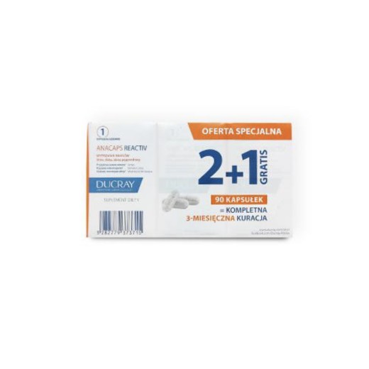 Ducray Anacaps Reactiv (3x30 kapsułek), 90 kapsułek