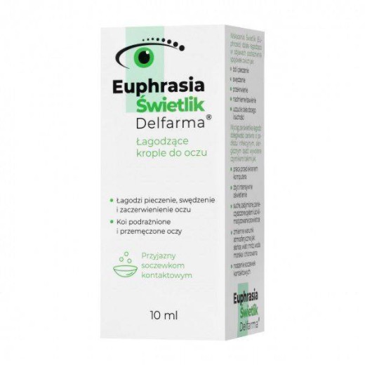 Euphrasia Świetlik, łagodzące krople do oczu, 10 ml (import równoległy Delfarma)