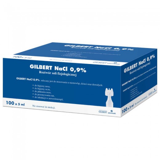 Natrium Chloratum, Gilbert 0,9%, ampułki, 100x5ml