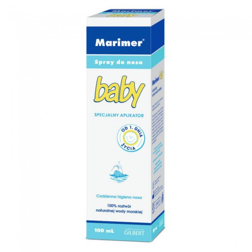 Marimer Baby, woda morska, spray izotoniczny do nosa, dla dzieci od urodzenia, 100ml