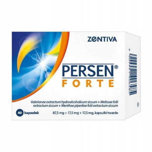 Persen forte 87,5 mg + 17,5 mg + 17,5 mg, 40 kapsułek