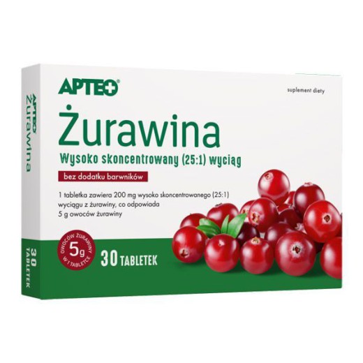 Żurawina Apteo, 30 tabletek