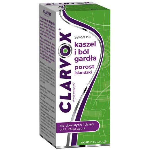 Clarvox Syrop na kaszel i ból gardła 200ml