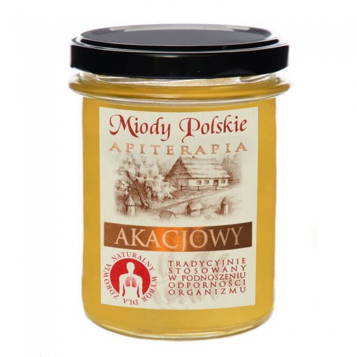 Miód akacjowy, naturalny, Miody Polskie, 250 g