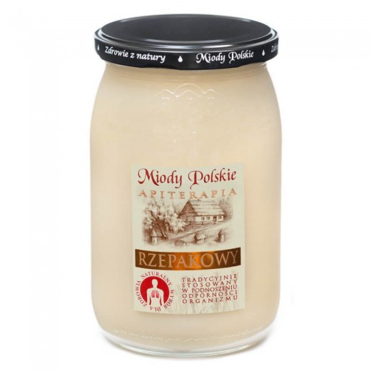 Miód rzepakowy, naturalny, Miody Polskie, 950 g