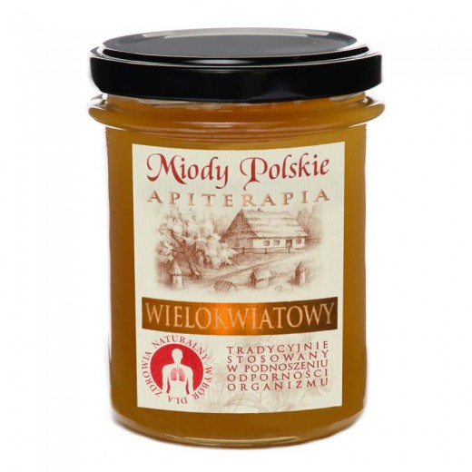 Miód wielokwiatowy, naturalny, Miody Polskie, 250 g