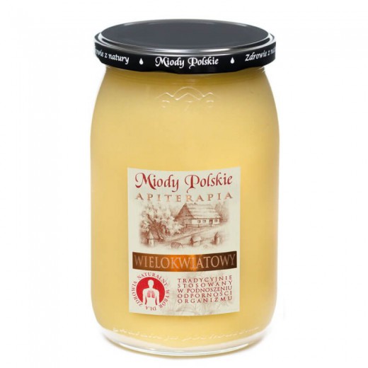 Miód wielokwiatowy, naturalny, Miody Polskie, 950 g