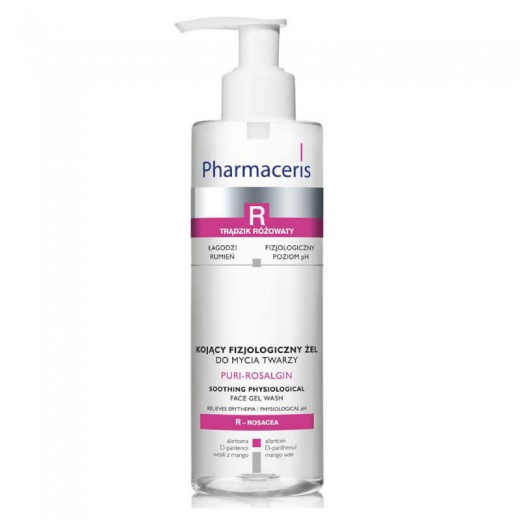 PHARMACERIS R, Puri Rosalgin, żel fizjologiczny, kojący do mycia twarzy, 190ml
