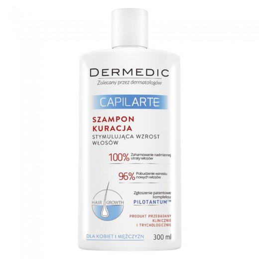 Dermedic Capilarte, szampon kuracja stymulująca wzrost włosów, 300 ml