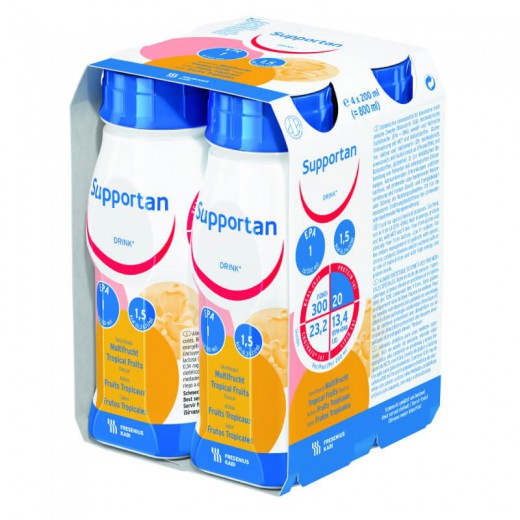 Supportan Drink, smak owoców tropikalnych, 4 x 200 ml