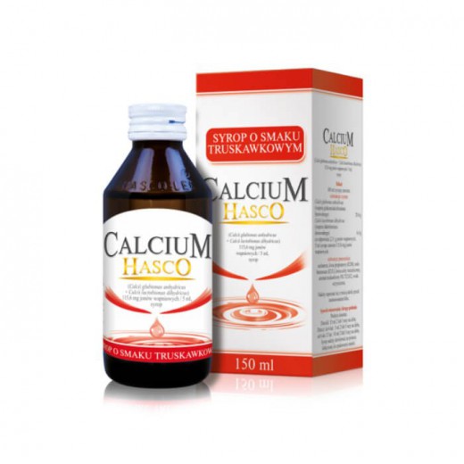 Calcium Hasco 115,6 mg/ 5 ml, syrop, smak truskawkowy, 150 ml