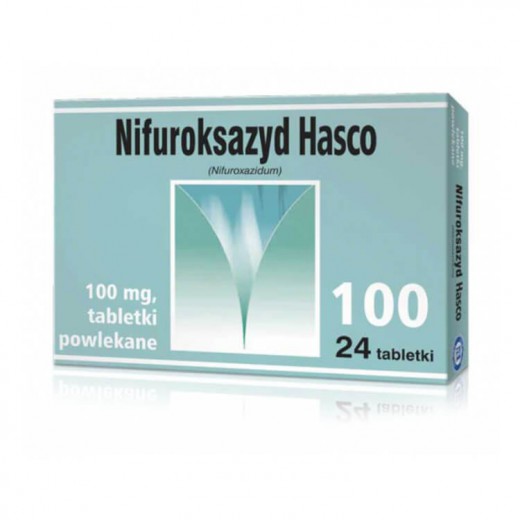 Nifuroksazyd Hasco, 100 mg, 24 tabletki