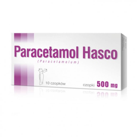 Paracetamol Hasco 500mg, czopki, 10 sztuk