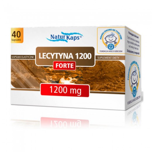 Lecytyna 1200mg Forte, Naturkaps, 40 kapsułek