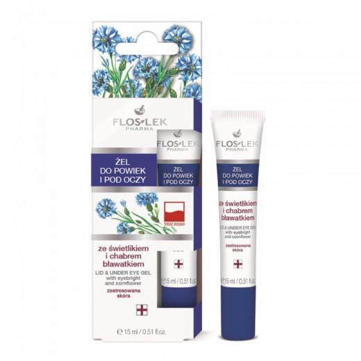 FLOS-LEK, żel ze świetlikiem i chabrem (bławatkiem) do powiek i pod oczy, 15ml