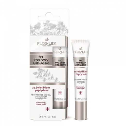 FLOS-LEK Anti-Aging, żel przeciwzmarszczkowy pod oczy, 15ml