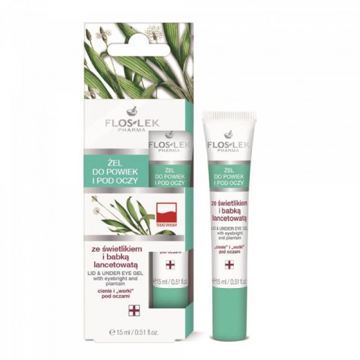 FLOS-LEK, żel ze świetlikiem i babką lancetowatą do powiek i pod oczy, 15ml