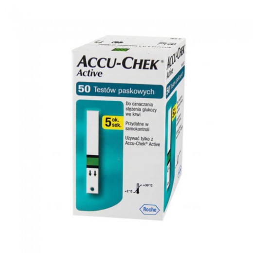 Accu-Chek Active, paski testowe do glukometru, 50 pasków