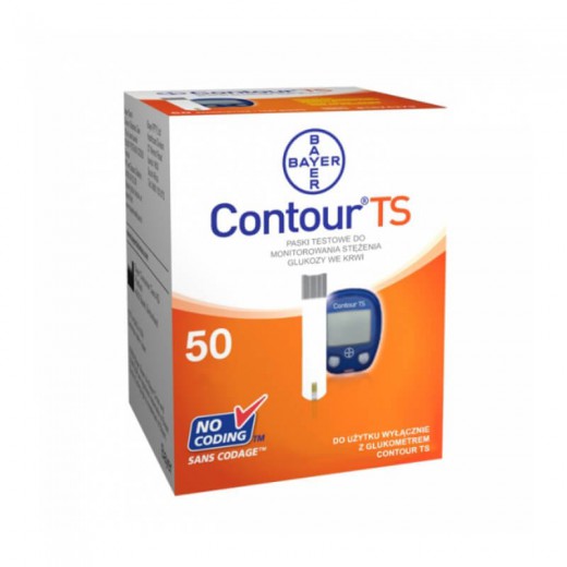 Contour TS, testy paskowe do glukometru, 50 pasków